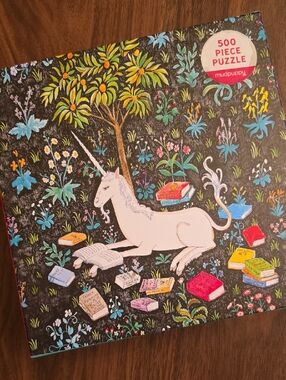 Mudpuppy Unicorn Reading 500-Piece Puzzle